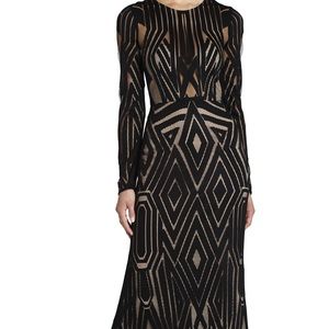 BCBG Maxazria - Viera Long-Sleeve Lace Gown